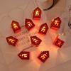 Weihnachten Holz Haus LED String Licht Weihnachten Baum Hängen Ornament Weihnachten Dekoration Für Home Kinder Neue Jahr Geschenk Navidad