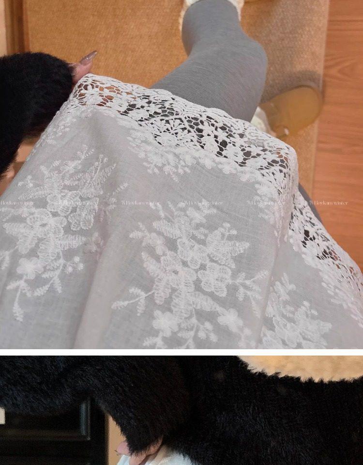 Korean High Waist Lace Mini Skirt - Women's Spring White Layered Design