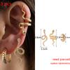 Damen Ohr Manschetten Set Punk Persönlichkeit Clip Ohrringe Gold Ohne Piercing Ohr Clips Fake Knorpel Ohrringe