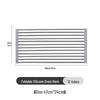 Foldable Stainless Steel Dish Rack with Draining Curtain, Multi-functional Kitchen Sink Storage for Bowls, Plates, Vegetables, and Fruits.