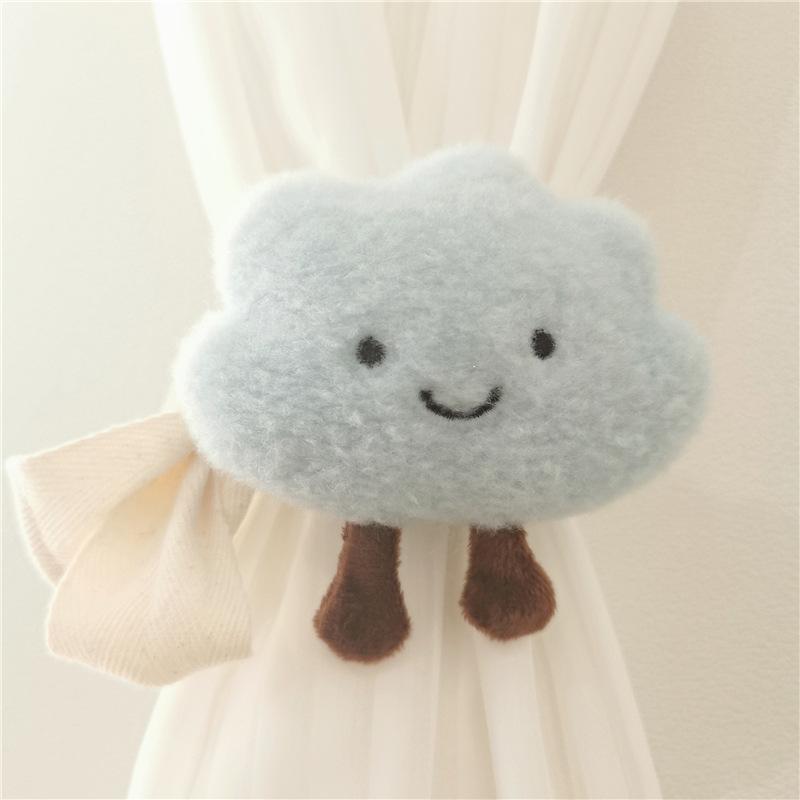 

Милая занавеска на окно в виде облака для детской комнаты с декоративной пряжкой в виде мультяшной куклы для девочек и мальчиков