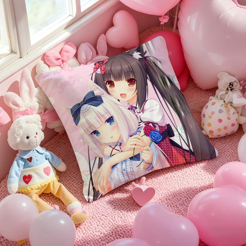 Anime Cat C-catman cartoon Cushion Cover Pattern Printed Pillowcase for Living Room Sofa Cushion Cover & Bedroom Decor