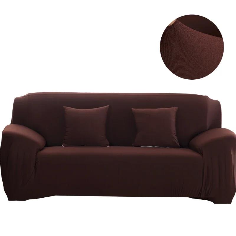 Solid Stretch Sofa Cover Tight Wrap All-Inclusive Sofa Cover For Living Room Funda Sofa Couch Cover Armchair Cove Elastic Plain
