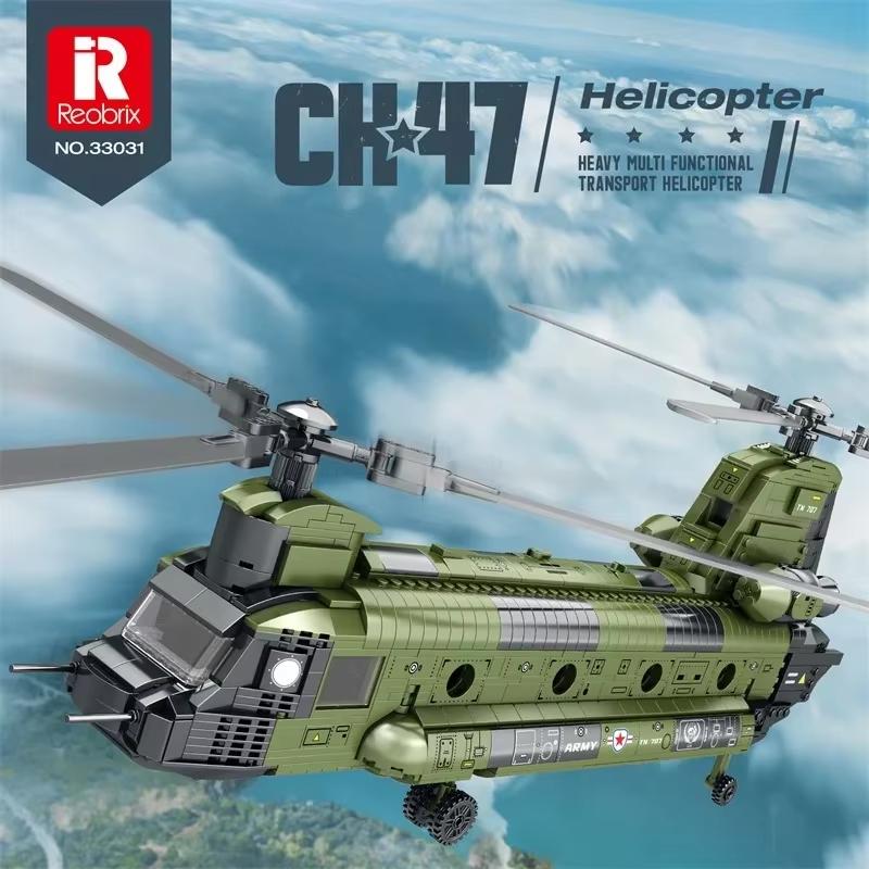 Linyi Toy Unisex High-Quality Reobrix High-Quality 33031 Army Style High-Quality Transport High-Quality Helicopter High-Quality Building High-Quality Blocks