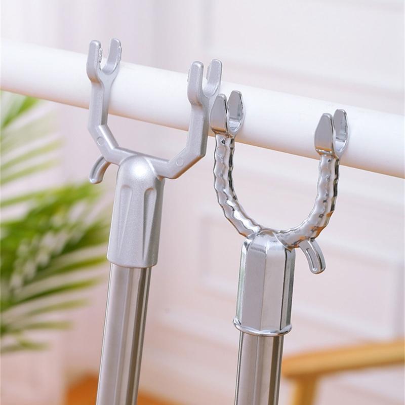 Reinforced Aluminum Alloy Laundry Hook Accessories 19mm Thickened Tube Secure Threaded Connection Home Use
