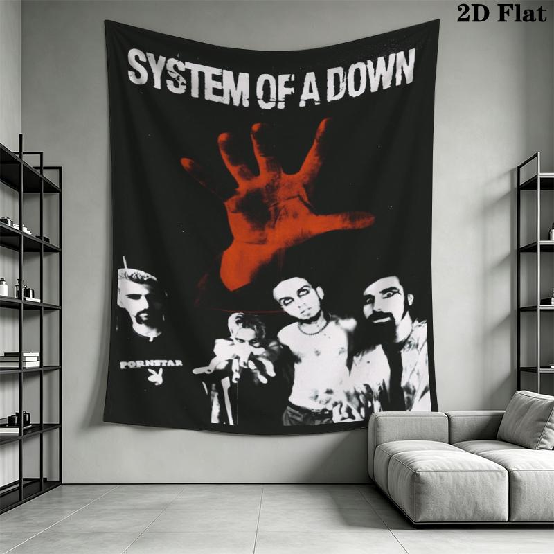 system of a down Wall Tapestry Aesthetic Wall Hanging Printed Fabric Blanket Decorative Tapestries for Bedroom Living Room Home Decor