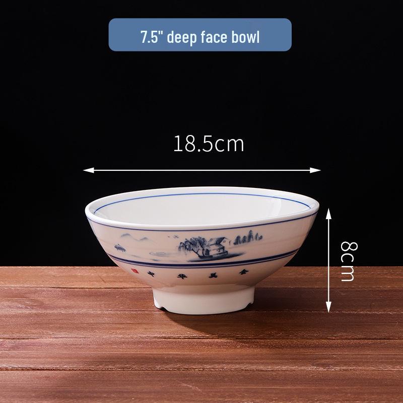 Large High-Footed Ceramic Soup & Noodle Bowl
