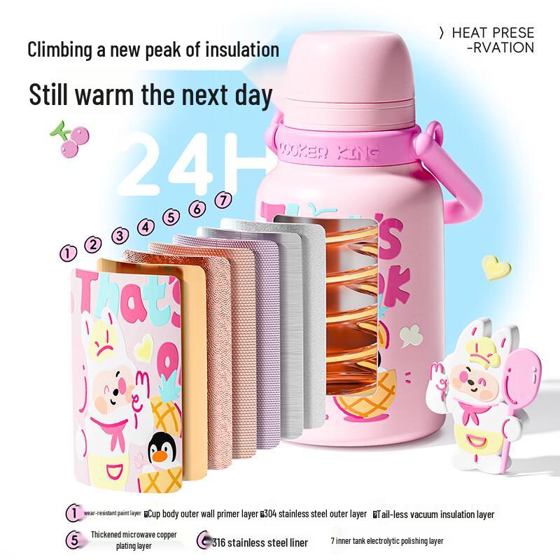 COOKER KING 316L Stainless Steel Kids Thermos Flask 1100ml