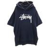 Stussy Short Sleeve Parker Navy Back Brushed Women Used