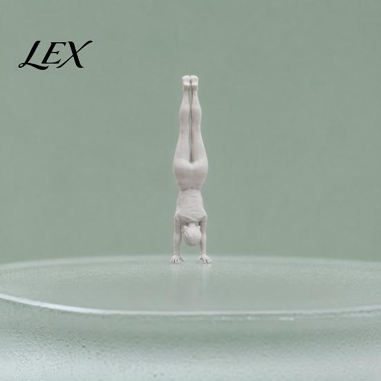 Modern Home Decor Inverted Girl Figurine, 3D Printed Athlete Statue, White Muscle Line Sculpture Sporty for Table Shelf Decorative Statue
