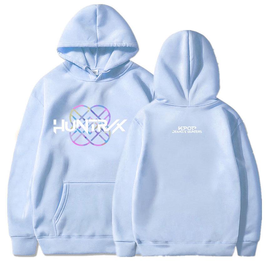 KPop Demon Hunters Huntrix Hettegenser Dame Herre Klær Løs Fleece Filmtrykk 2025 Pullover Grafisk Hettegenser Dame Topp