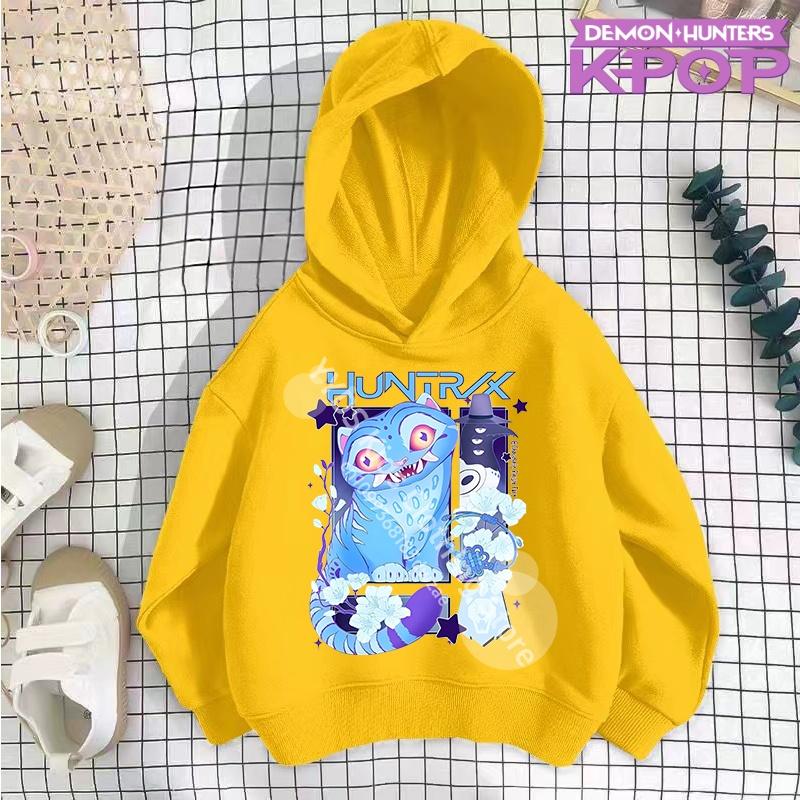 KPop Demon Hunters Hoodie Fashion Rumi Sweatshirt Pullover Cute Long Sleeve Autumn Boys Girls Cartoon Y2K Hoody Sportswear