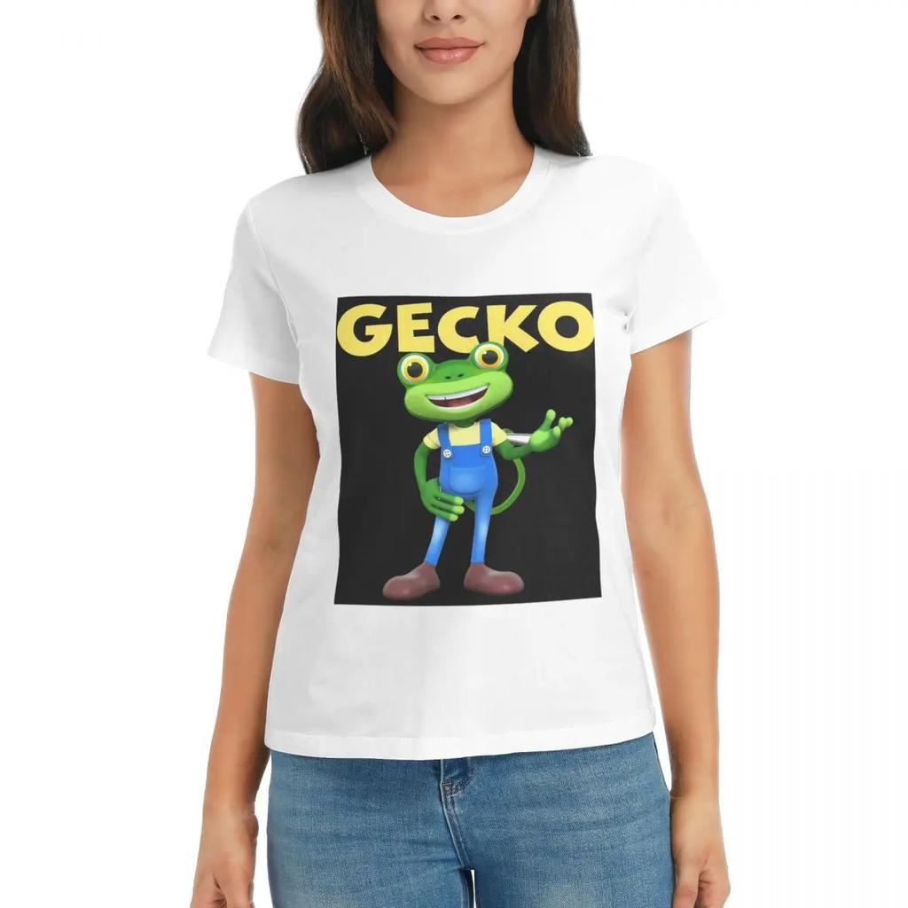 Women TShirt Garage Geckos New Gecko Summer Short Sleeve Tees Round Neck Cotton T Shirts Clothes Tops Streetwear