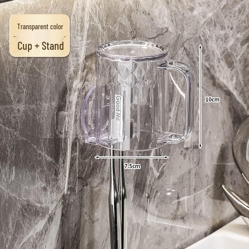 

MDNG Wall-Mounted Toothbrush & Mouthwash Cup Holder Set