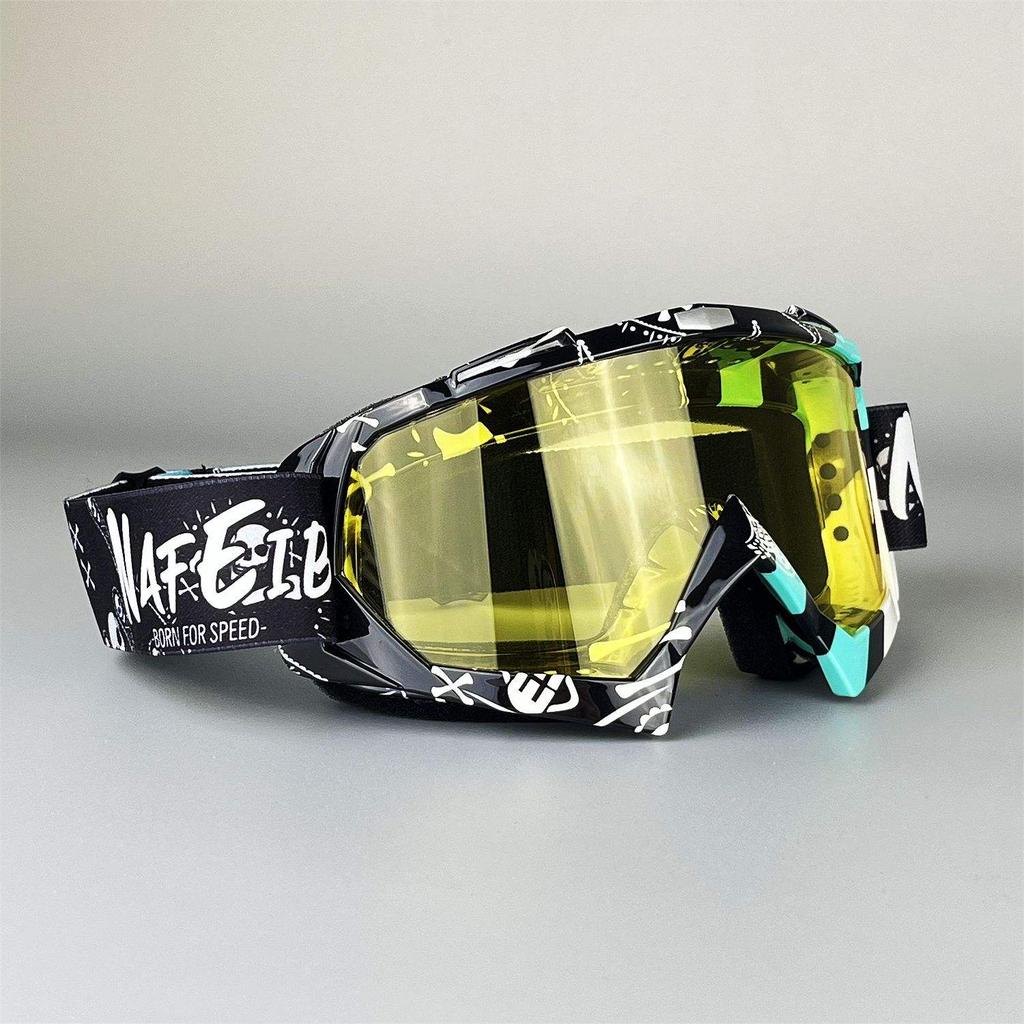 2026 Vibrant Frame Design Motocross Goggles UV400 Lens  Lightweight Durable Adjustable Strap Outdoor Sports Riding Goggles