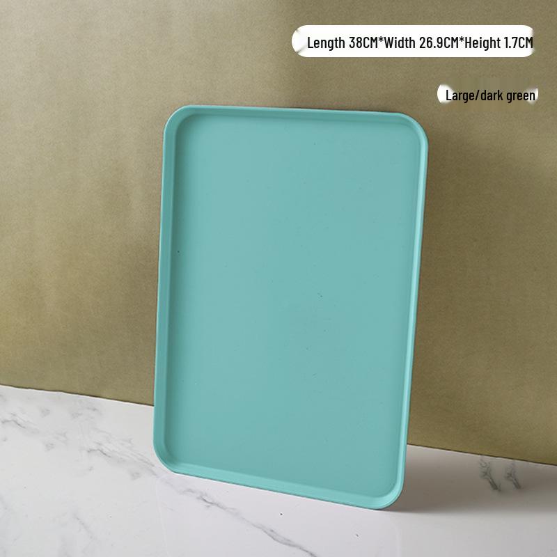 Rectangular Plastic Tea and Snack Tray for Home, Hotel, or Restaurant Use