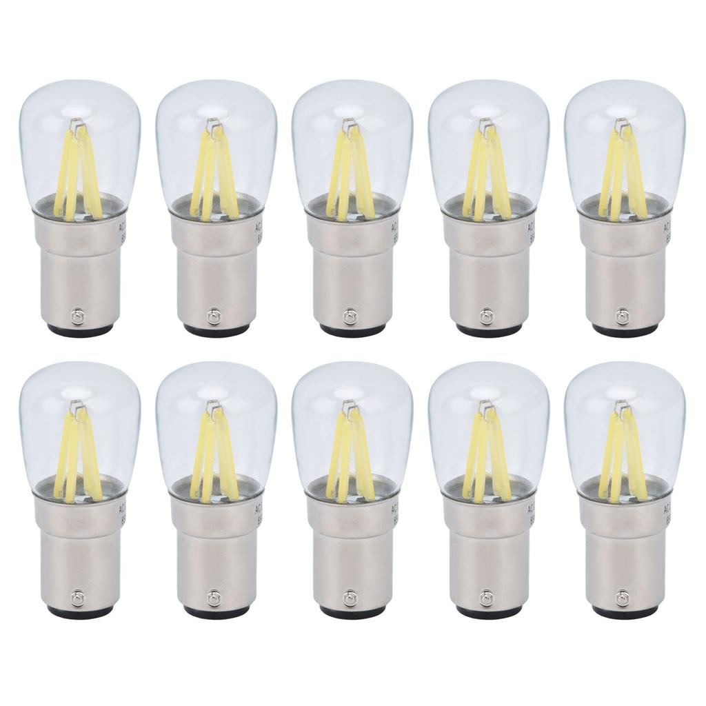 10 Stücke 2W B15D Glühbirne 6500K Glühbirnen für Kronleuchter Wand Lampen Tisch Lampen Weißes Licht AC/DC 24V