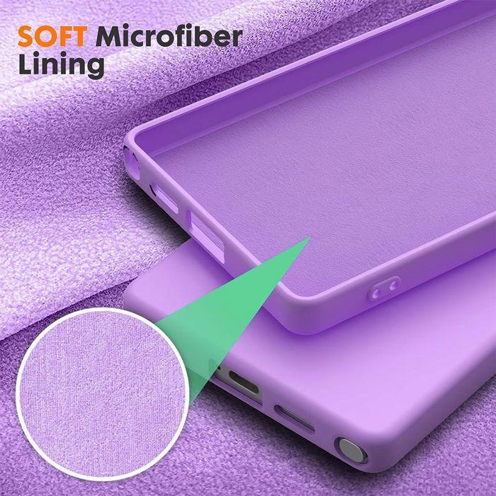 Coque pour Samsung Galaxy S25 Ultra - BOOLING - Silicone Liquide Doux Anti-Rayures Violet - 2 Verres Trempés