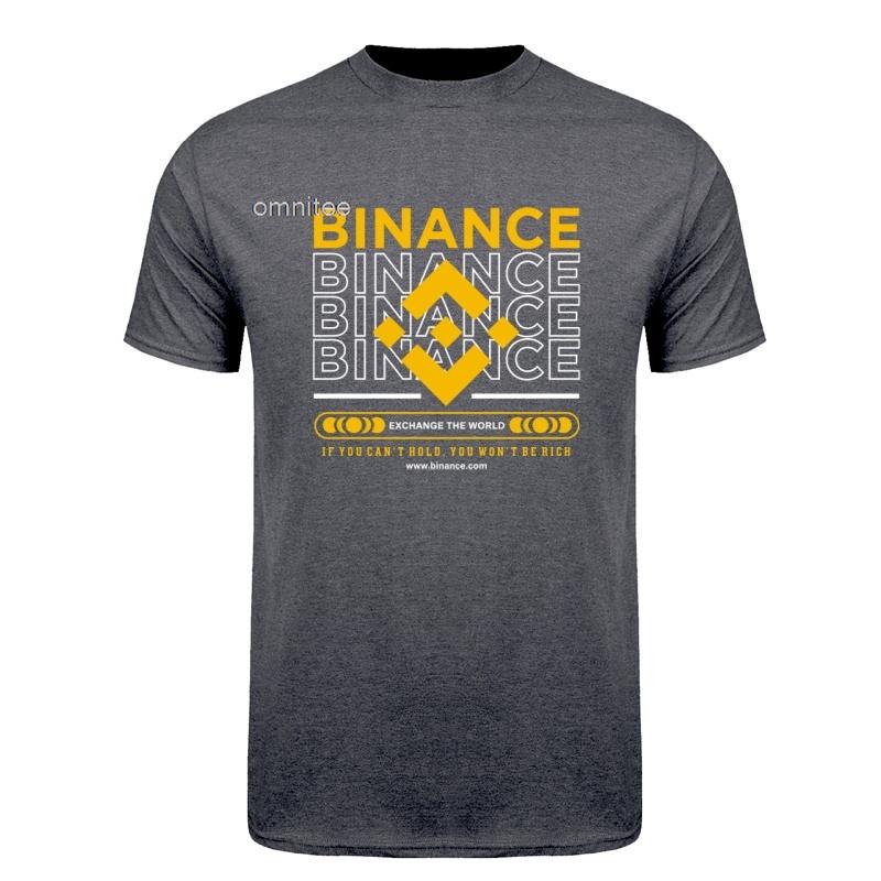 Crypto Binance TShirt Unisex Casual Tees Cotton Short Sleeve Cool Tops Tshirt Streetwear Vintage T Shirts HJ095