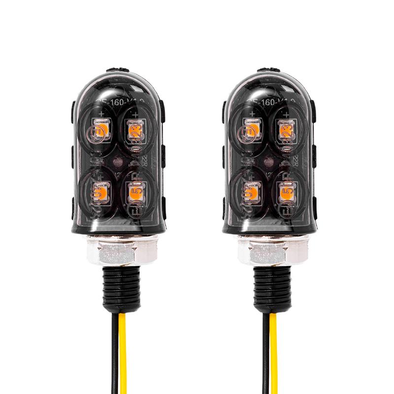 

2 шт. мини-светодиодные указатели поворота для мотоцикла, янтарные мигающие огни, мигалка, указатель поворота, 12 В, аксессуары для мотоиндикатора чёрный