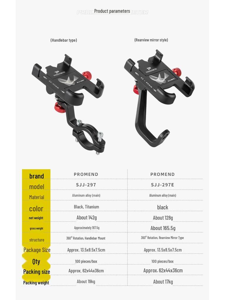 Aluminum Alloy Rotating Bicycle & Scooter Phone Holder - Adjustable Front & Rear Mount