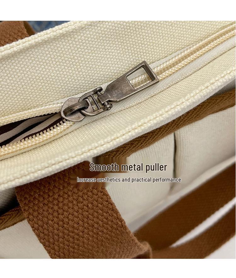 Women's Original Literary Crossbody Canvas Shoulder Bag - Thickened, Casual, Portable Tote for Student Commute