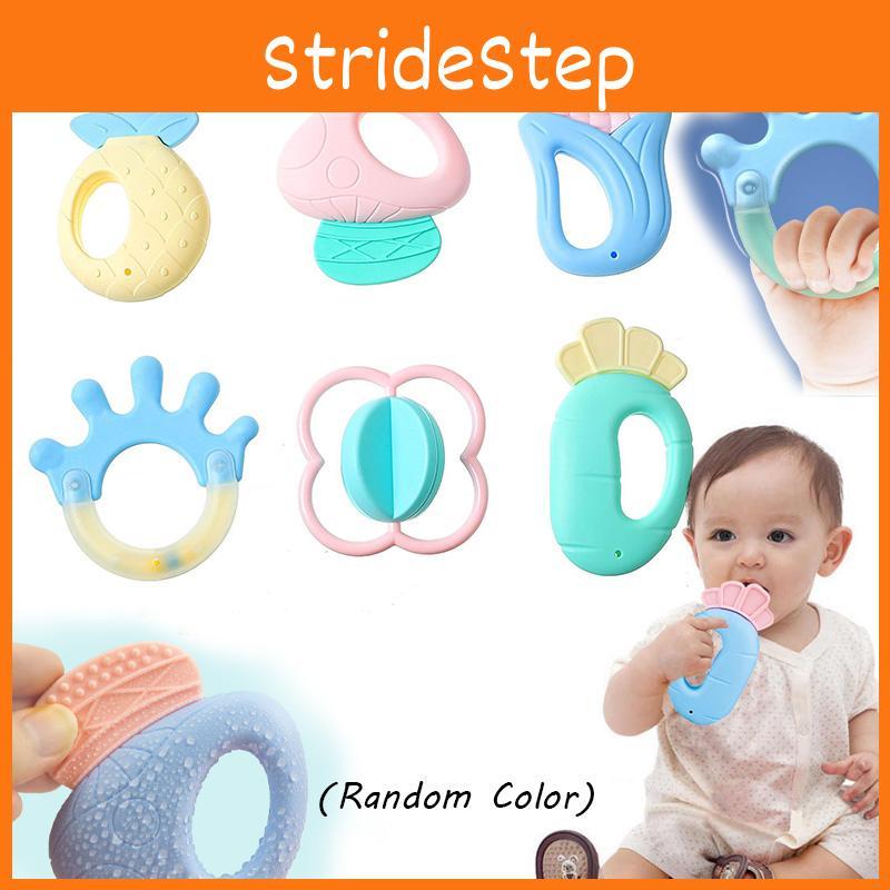 Soft Silicone Teether Handbell For Newborns Bpa-free, Boilable Soothing Toy