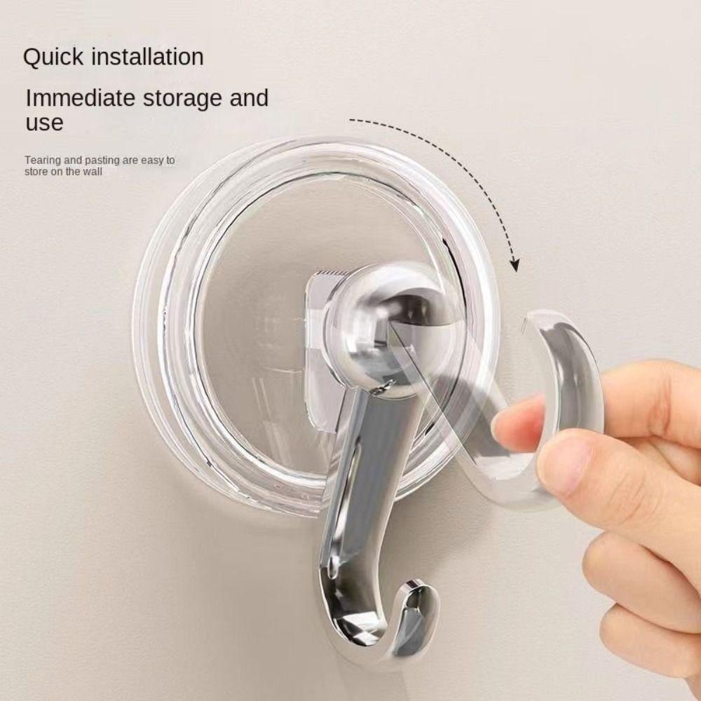 Hang Towels/Clothes Suction Cup Hooks Traceless Adhesive Storage Hanger Fashion Shower Hooks