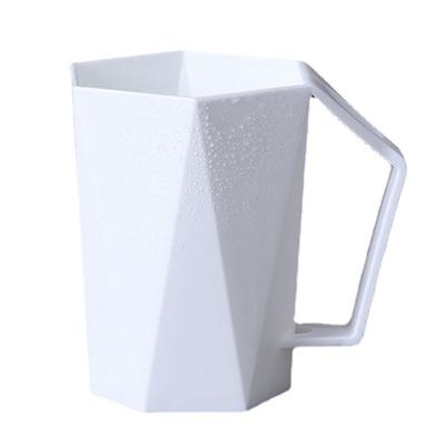 400ml Geometrischer Zahnbürstenbecher Tragbar Einfach Kunststoff Paar Rhombus Mundspülbecher Trinkbecher