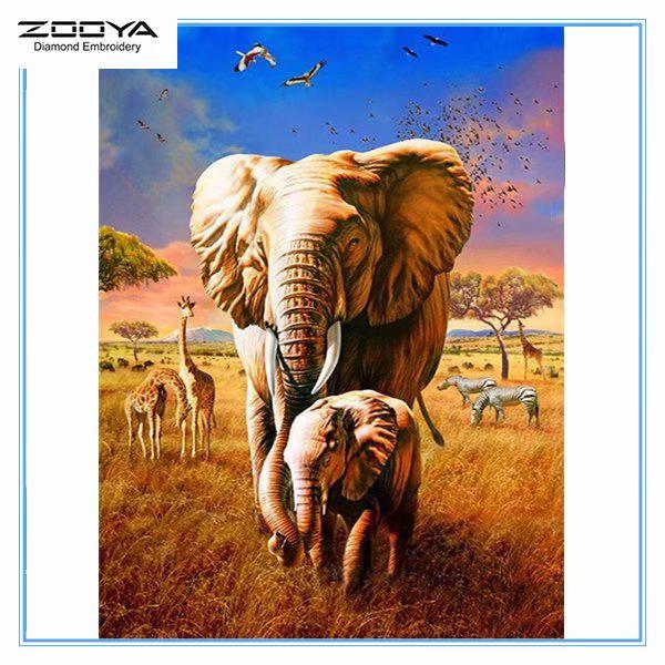 

ZOOYA DIY 3D Алмазная вышивка Крестиком Главная Декор Слон