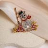 Trendy Christmas Rhinestone Brooch Set: Snowman, Angel & Witch Corsage Pins