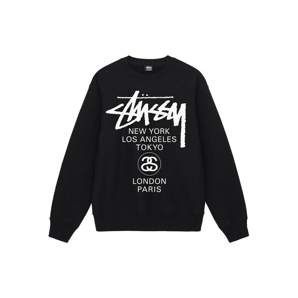 Stussy World Tour Crewneck Ash Heather 3913713
