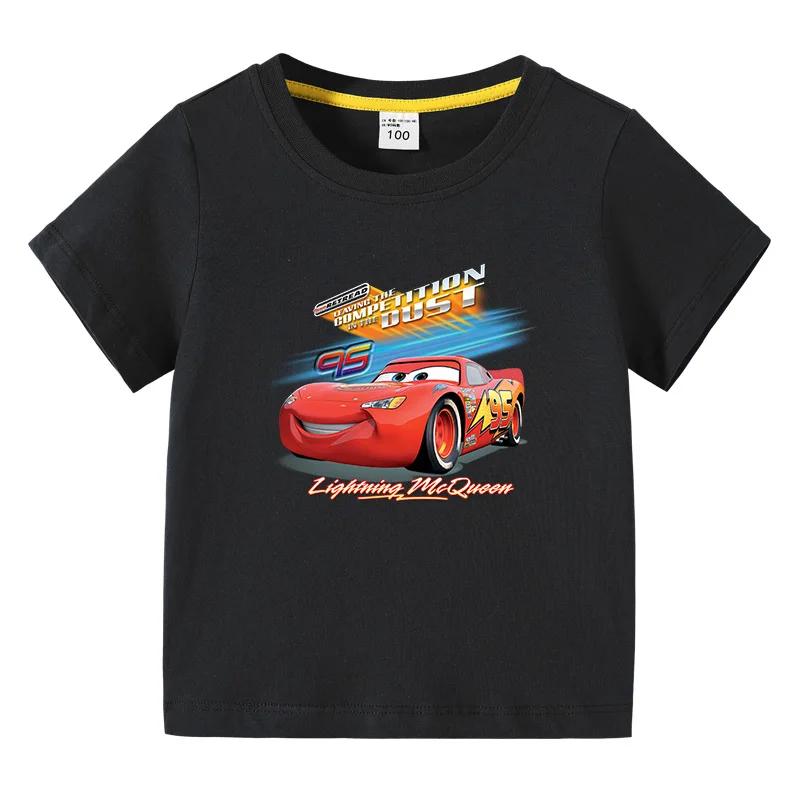 Potdemiel Summer Disney McQueen Car Kid Shirts Boys T-shirt Short-sleeved for Children's Baby Tee Clothes Kids Tops