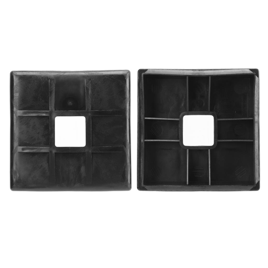 2 Pcs 4in Square Bumper Cap ABS Pipe Hole Plug End Protector Cover Concealed Sewage Hoses for RV Cam
