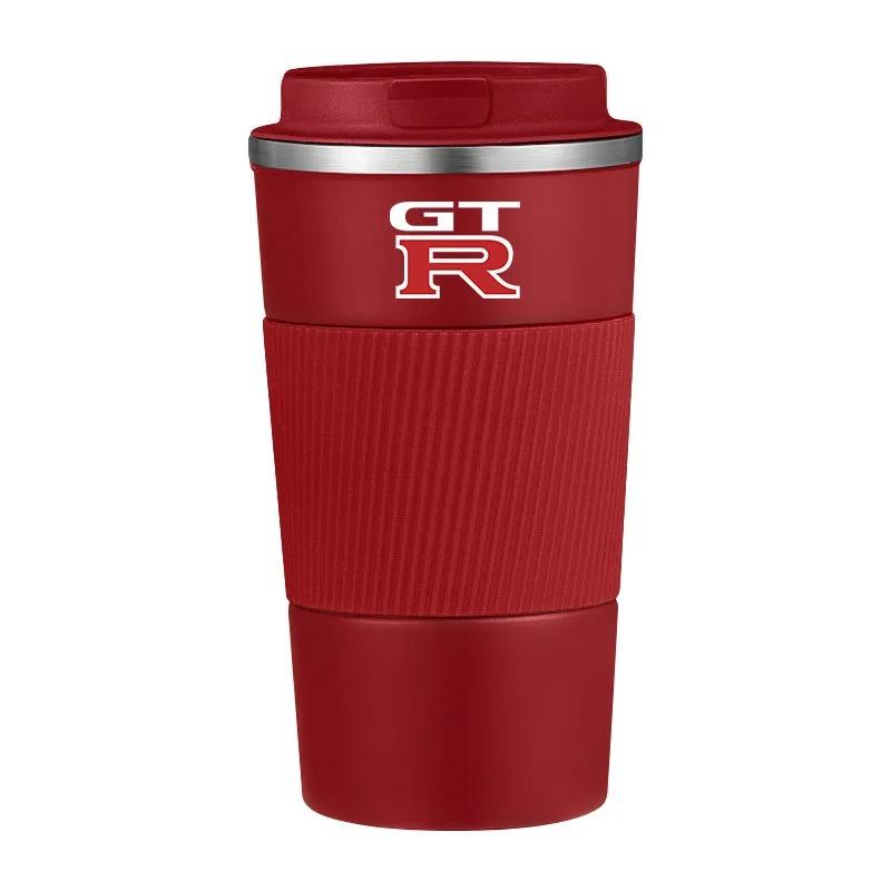 CHLFZY1 Stainless Steel Coffee Thermos Mug Car Vacuum Flask Travel Thermal Cup For Nismo Nissan Emblem R34 X-trail Wheel Center Caps