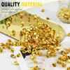 DomeStar 550PCS Gold Vase Fillers, Acrylic Fake Crushed Ice Fake Rocks Gold Nuggets Gems Plastic Diamonds for Vase Fillers Centerpiece Table Scatter