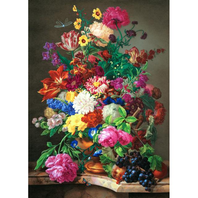 

Европейская Классическая Ретро Цветы Холст Картина Маслом Настенные Художественные Плакаты Отпечатки Прихожей Картины Для Гостиной Домашний Столовый Декор 50x70cm No Framed