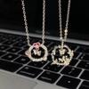 Double Butterfly Ring of Thorns Necklace Couple Set Light Luxury Niche Design Advanced