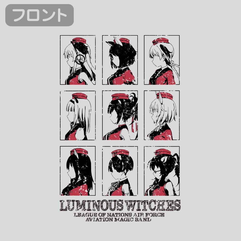 2D Cospa Federation Air Force Air Magic Band Luminous Witches Luminous Witches MIX GRAY L T-shirt