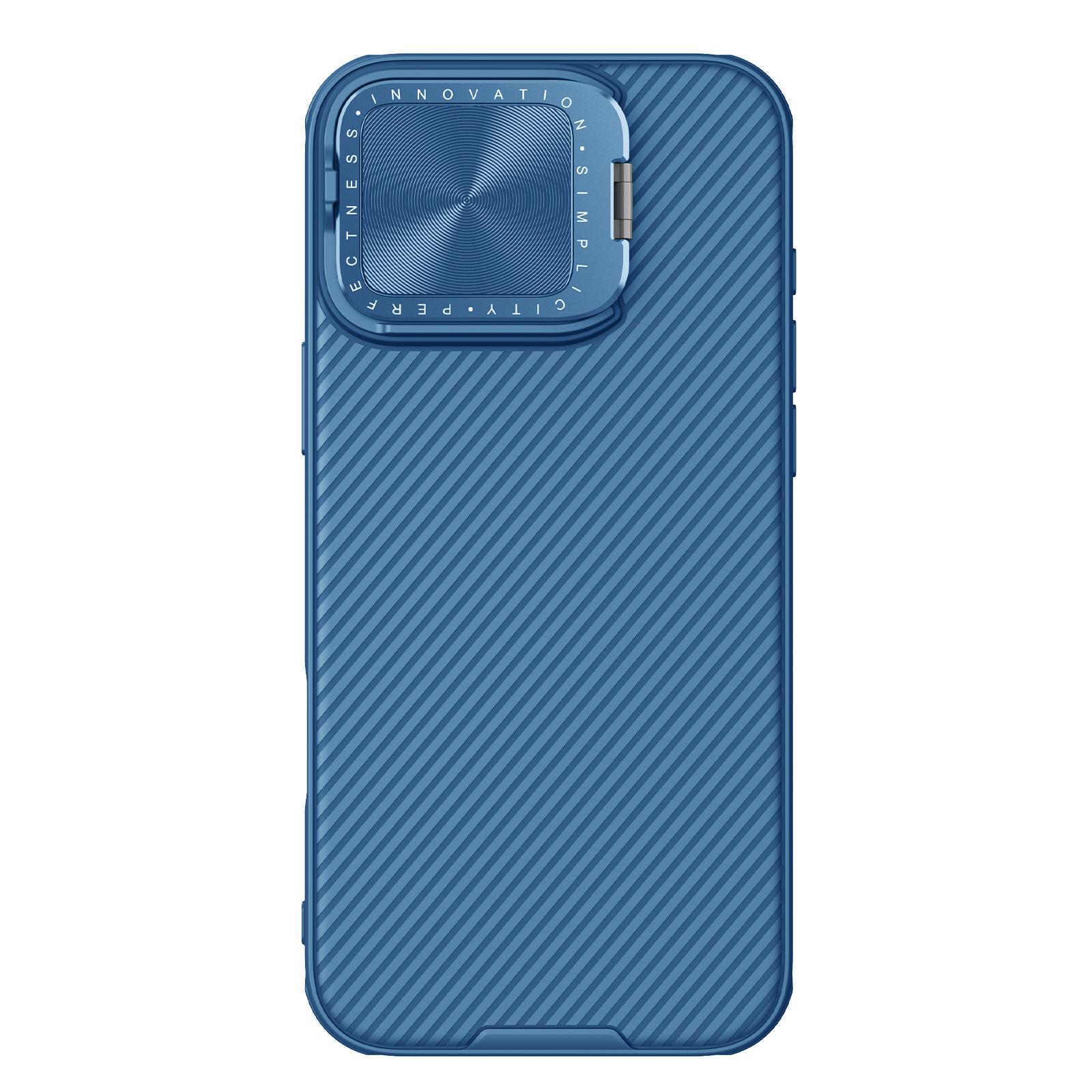 Для iPhone 16 Pro Max чехол для телефона Nillkin CamShield Prop жесткий PC+TPU чехол противоударный задний чехол iPhone 16 Pro Max синий