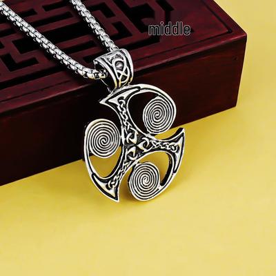 Collana da Uomo in Acciaio Inossidabile con Mulino a Vento Boomerang - Gioielli in Acciaio al Titanio, Nuovo Design Caldo.