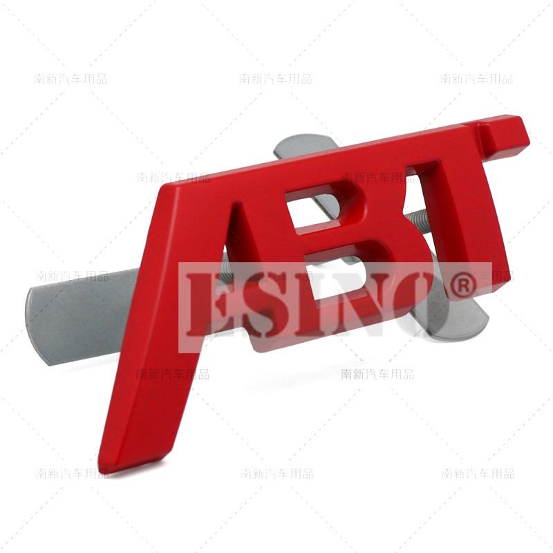 Car Styling ABT Sports Front Grill Badge Decal Metal Zinc Alloy Emblem 3D Car Badge 115 x 47 mm красный