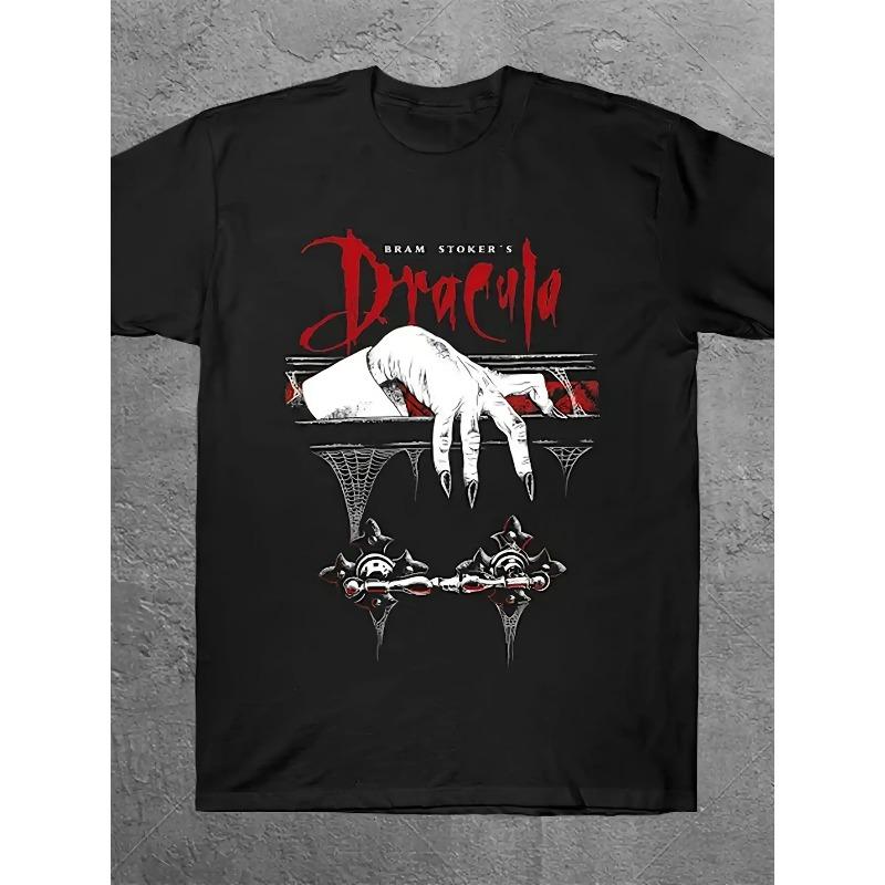 Unisexs Retro Dracula Gothic Tshirt Summer New Collection Unisex Casual Cotton Tshirt S