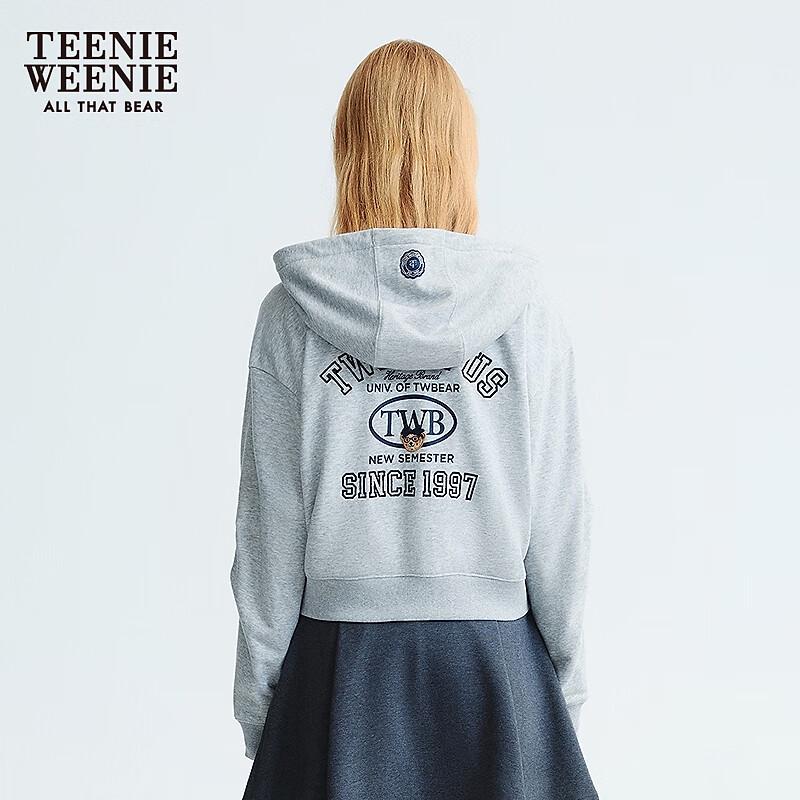 Teenie Weenie Women's Pleated Sleeve Hooded Sweatshirt