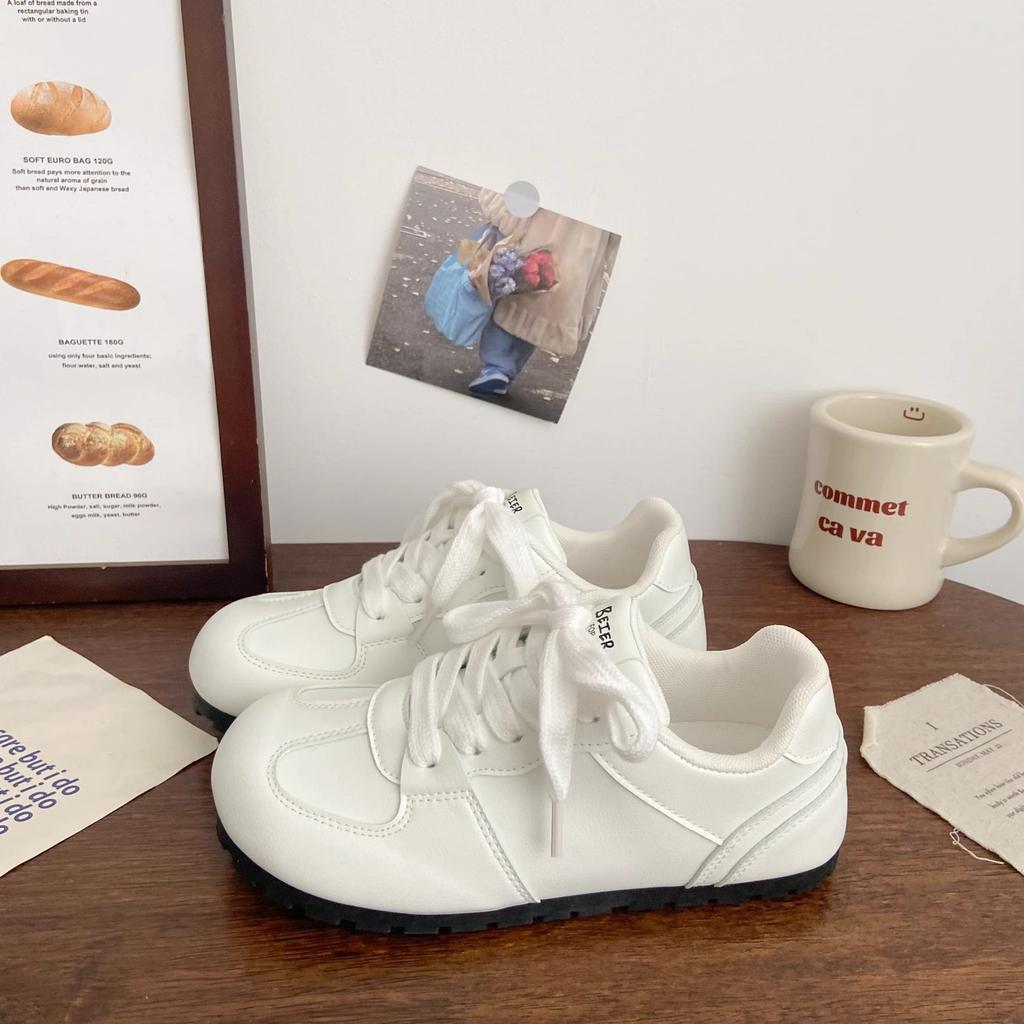 Flat-bottomed casual little white shoes women's autumn 2025 new fashion versatile niche Korean version of round head Agam training shoes