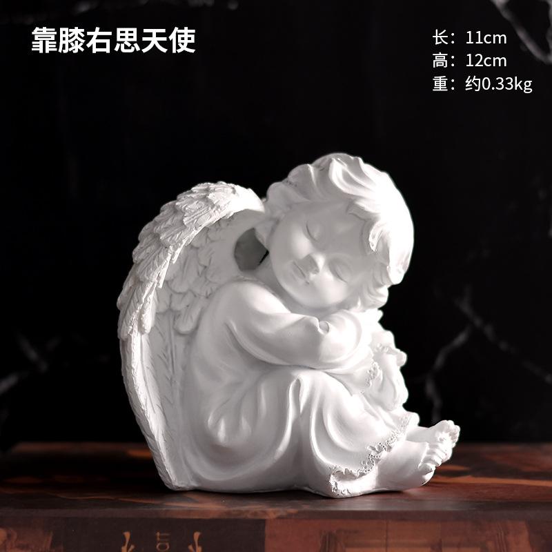 Cherub Angels Praying Sculpture And Statue Garden Christian Angel Figurine Ornaments For Home Decoration Table Party Decor