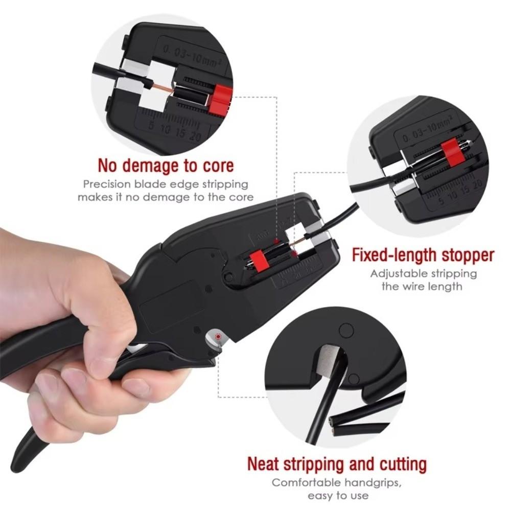 2 In 1 Automatic Wire Stripper Portable Cutting Pliers for 0.03-10mm2 Electrical Repair