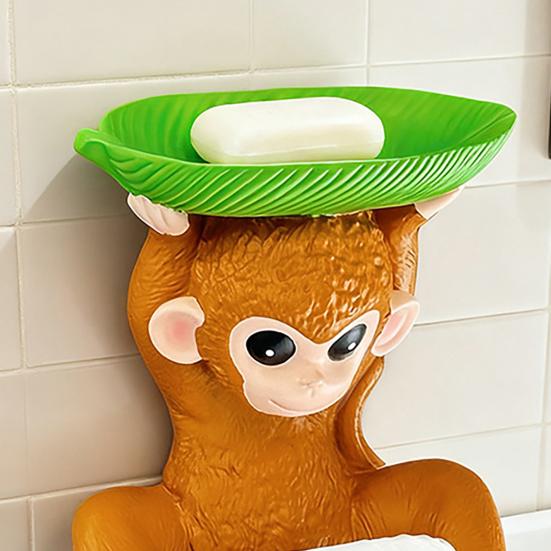 Monkey Design Napkin Holder Two-Way Paper Roll Function Soap Box Easy Installation Tissue Storage Rack Bathroom Accessories