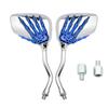 Universal Motorcycle Skull Hand Claw Rear-View Side Mirror Universal Fit Mirror Bolt For Street Sport Bike Chopper Cruiser