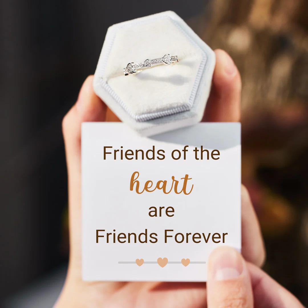 S925 Sterling Silver Interlocking Pave Diamond Heart Ring for Women in High-End European and American Style Size 6